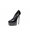 Giaro Galana 1001 Damen Herren Plateau High-Heels schwarz lack