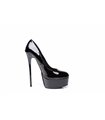 Giaro Galana 1001 Damen Herren Plateau High-Heels schwarz lack