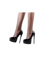 Giaro Galana 1001 Damen Herren Plateau High-Heels schwarz lack