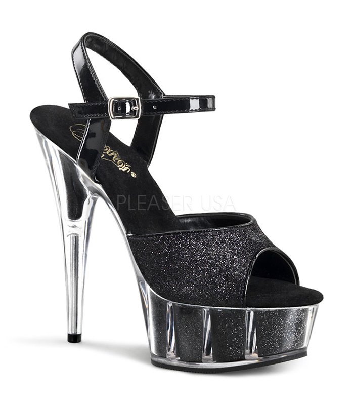 Plateau High Heels DELIGHT-609-5G - Schwarz