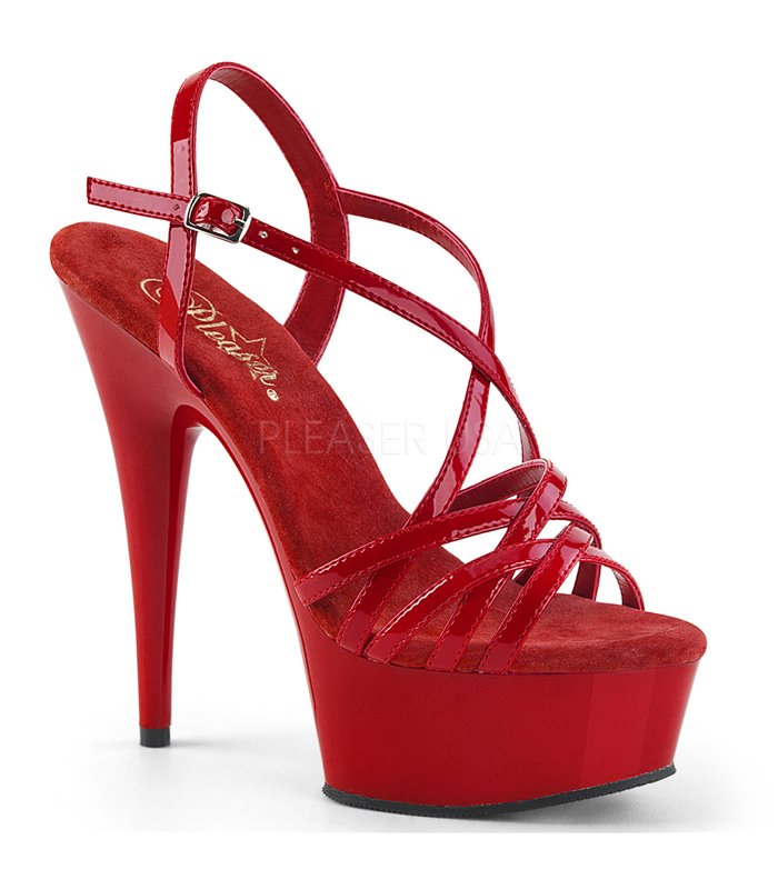 Plateau Sandalette DELIGHT-613 - Rot
