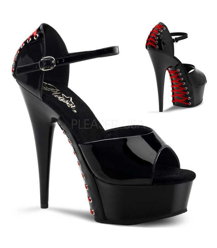 Plateau High Heels DELIGHT-660FH - Schwarz