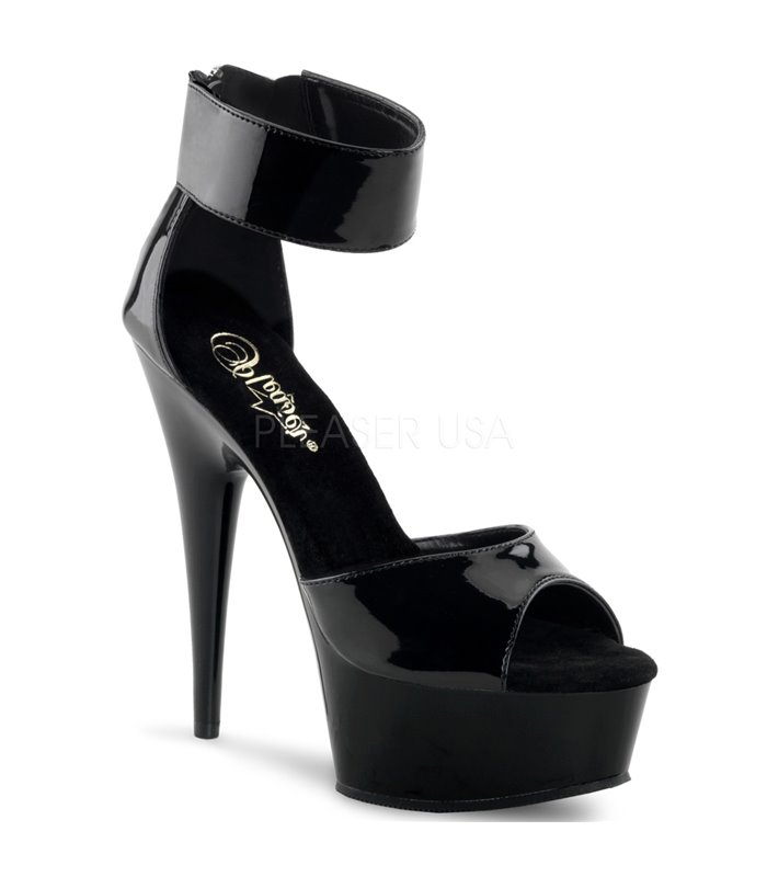 Plateau High Heels DELIGHT-670-3 - Schwarz