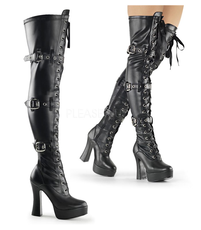 Overknee Stiefel ELECTRA-3028 - PU Schwarz