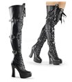 Overknee Stiefel ELECTRA-3028 - PU Schwarz