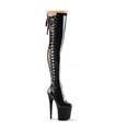 Pleaser Plateau Overknee Stiefel FLAMINGO-3050 Schwarz