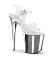 Extrem Plateau Heels FLAMINGO-808 - Silber