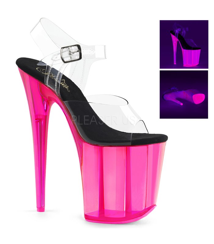 Extrem Plateau Heels FLAMINGO-808UVT - Hot Pink