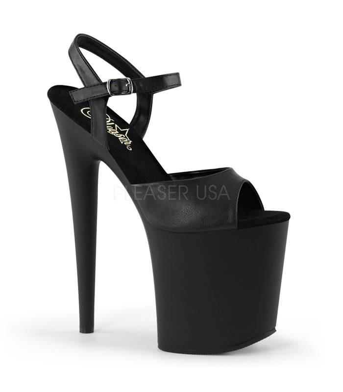 Extrem Plateau Heels FLAMINGO-809 - PU Schwarz