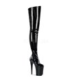 Extrem Plateau Heels INFINITY-4000 - Lack Schwarz