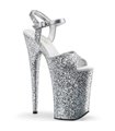 Extrem Plateau Heels  INFINITY-910LG - Silber