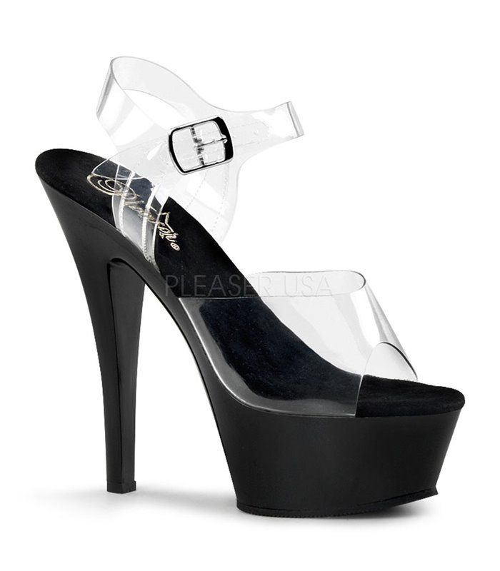 Plateau High Heels KISS-208 - Klar/Schwarz