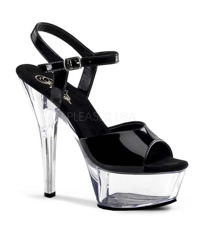 Plateau High Heels KISS-209 - Schwarz/Klar