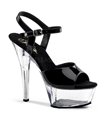 Plateau High Heels KISS-209 - Schwarz/Klar