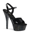 Plateau High Heels KISS-209MG - Schwarz/Glitter