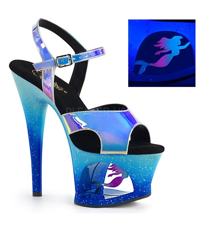 Plateau High Heels MOON-711MER - Blau