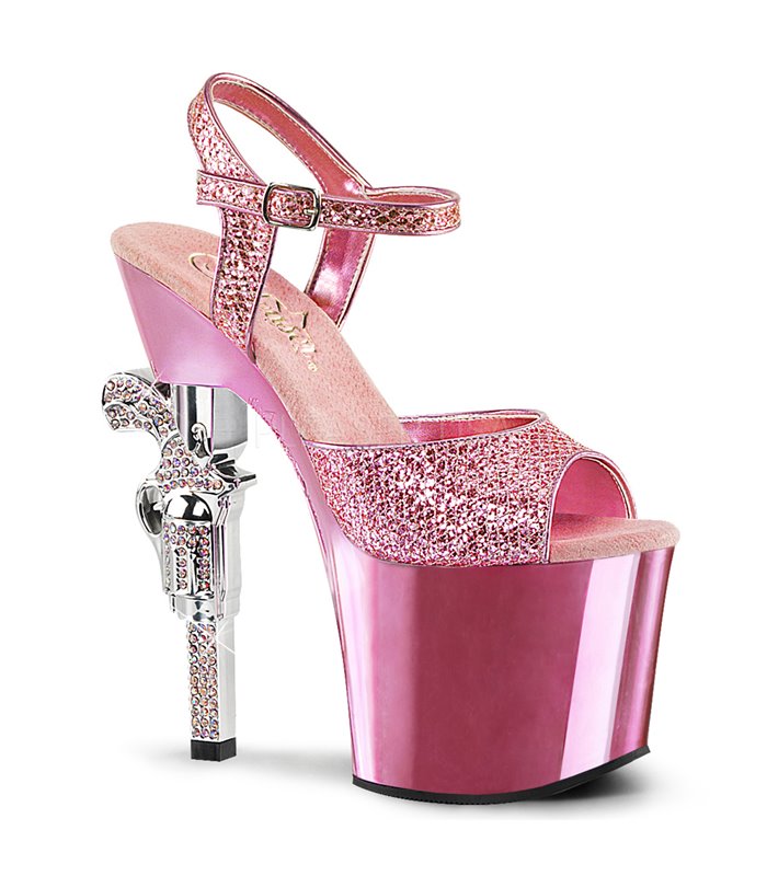 Plateau High Heels REVOLVER-709G - Baby Pink