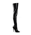 Overknee Stiefel SEDUCE-3010 - Lack Schwarz