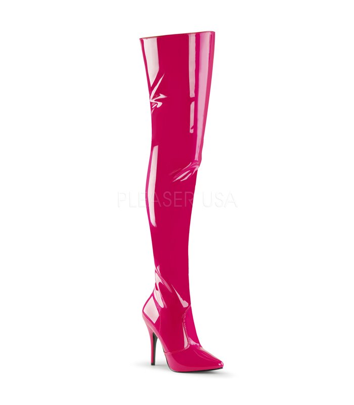 Overknee Stiefel SEDUCE-3010 - Lack Hot Pink