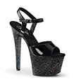 Stiletto High Heels SKY-309MG - Schwarz/Glitter