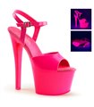 Plateau High Heels SKY-309UV - Neon Pink