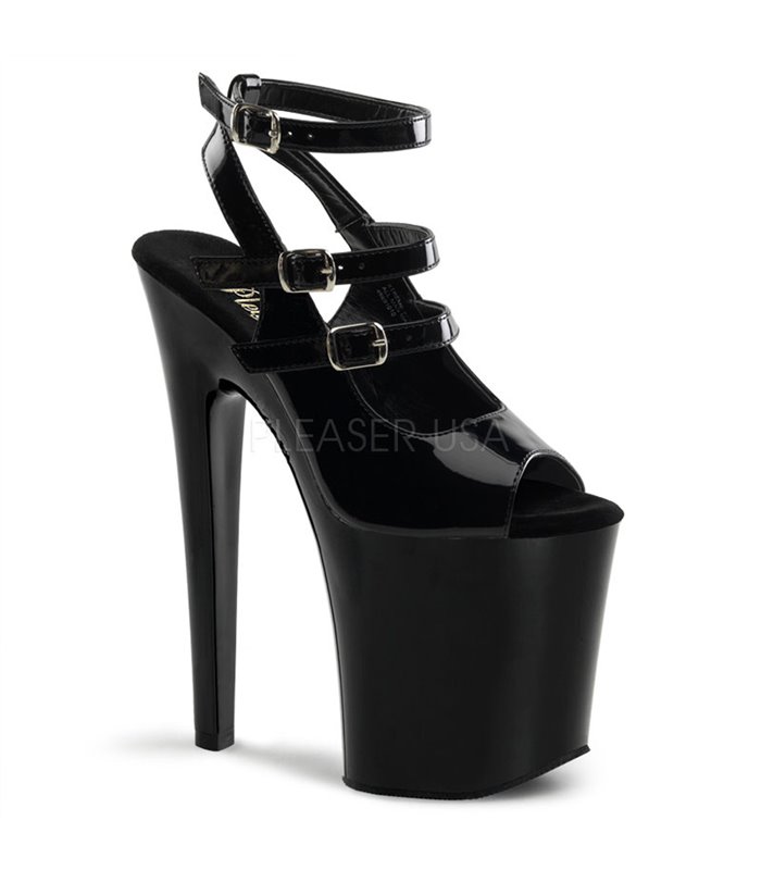 Plateau High Heels XTREME-873 - Schwarz