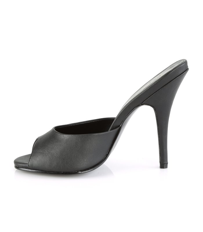 Peep Toe Pantolette SEDUCE-101 - PU Schwarz