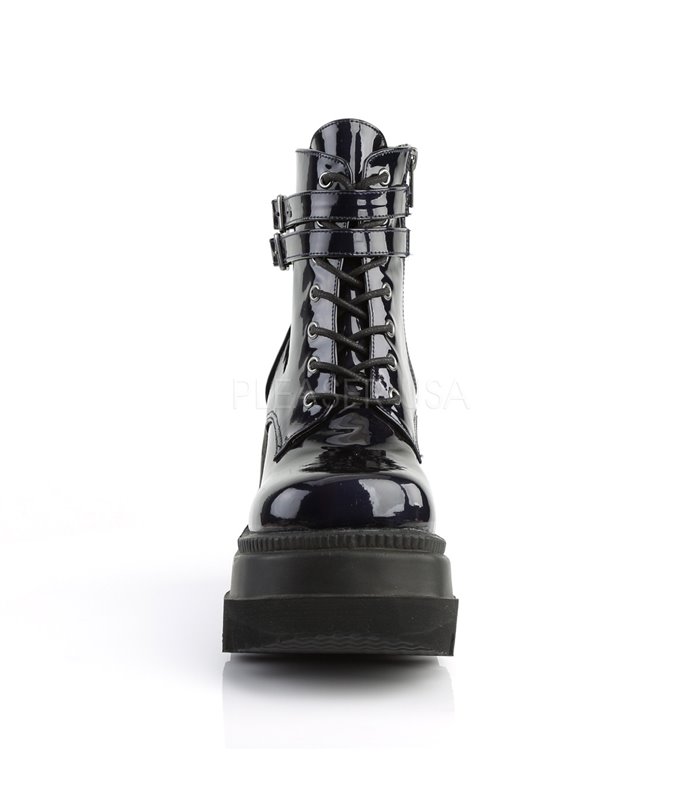 Demonia Plateau StiefelettenSHAKER-52 Schwarz