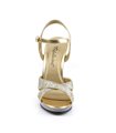 Plateau High Heels FLAIR-419G- Gold/Klar