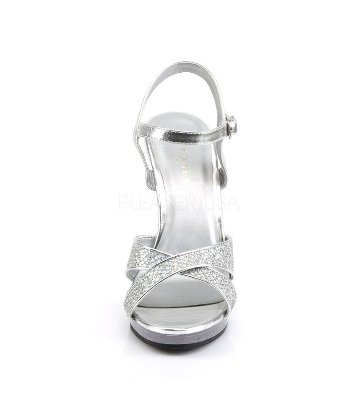 Plateau High Heels FLAIR-419G- Silber/Klar