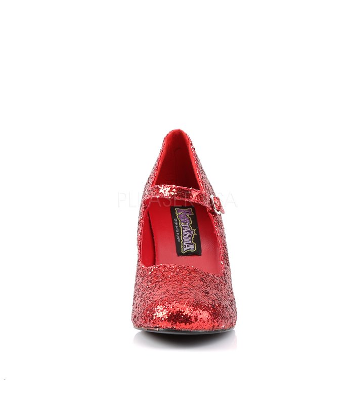 Mary Janes GLINDA-50G - Glitter Rot