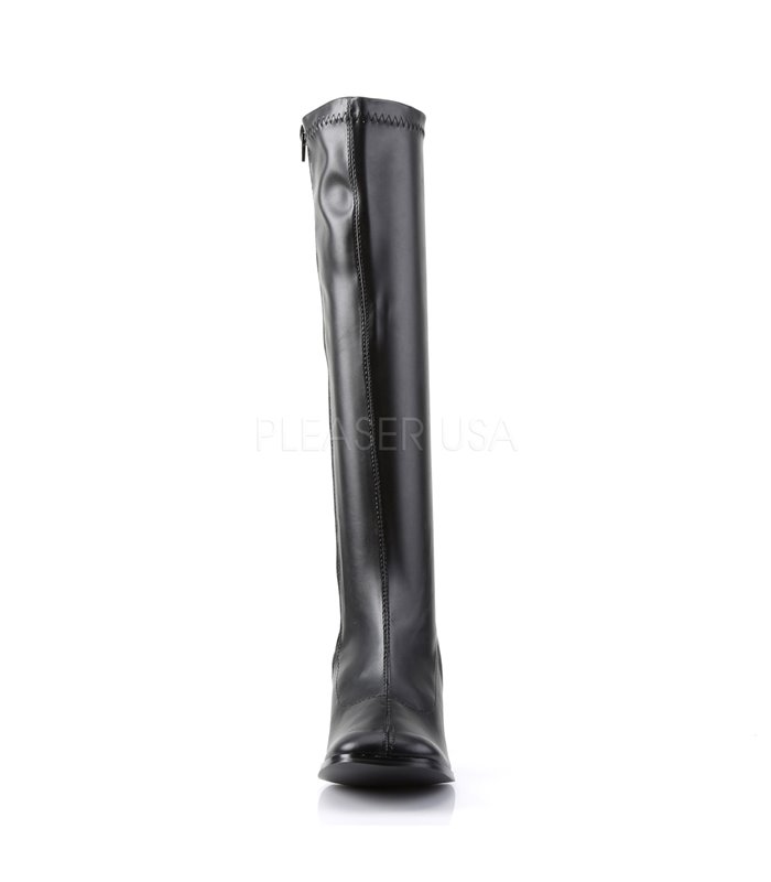 Retro Stiefel GOGO-300 - PU Schwarz