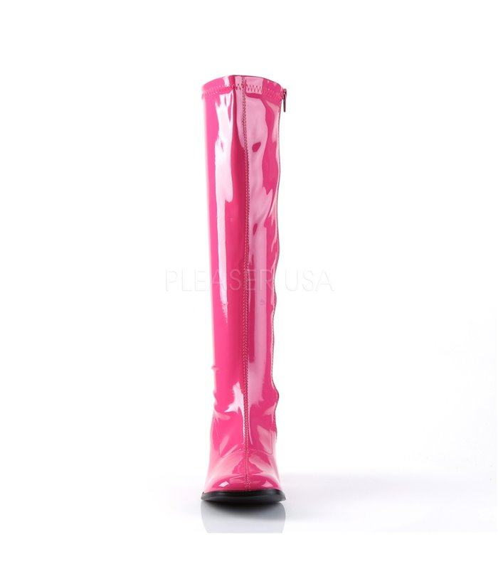 Retro Stiefel GOGO-300 - Lack Hot Pink