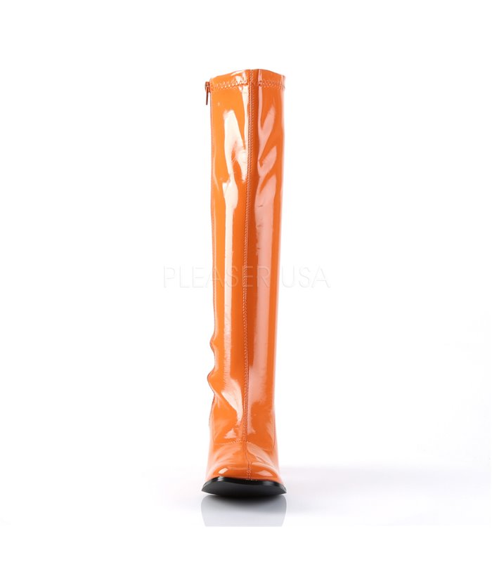 Retro Stiefel GOGO-300 - Lack Orange