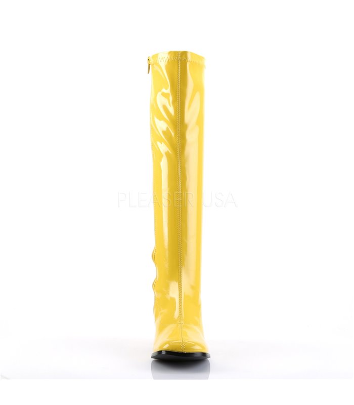 Retro Stiefel GOGO-300 - Lack Gelb