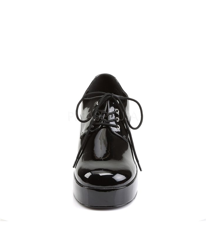 Herren Plateauschuhe JAZZ-02 - Lack Schwarz