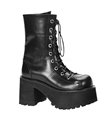 Gothic Platform Boots RANGER-301 - PU Black | DemoniaCult