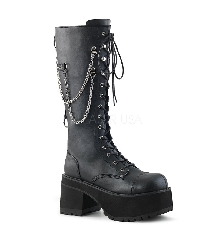 Demonia Plateau Stiefel RANGER-303 Schwarz