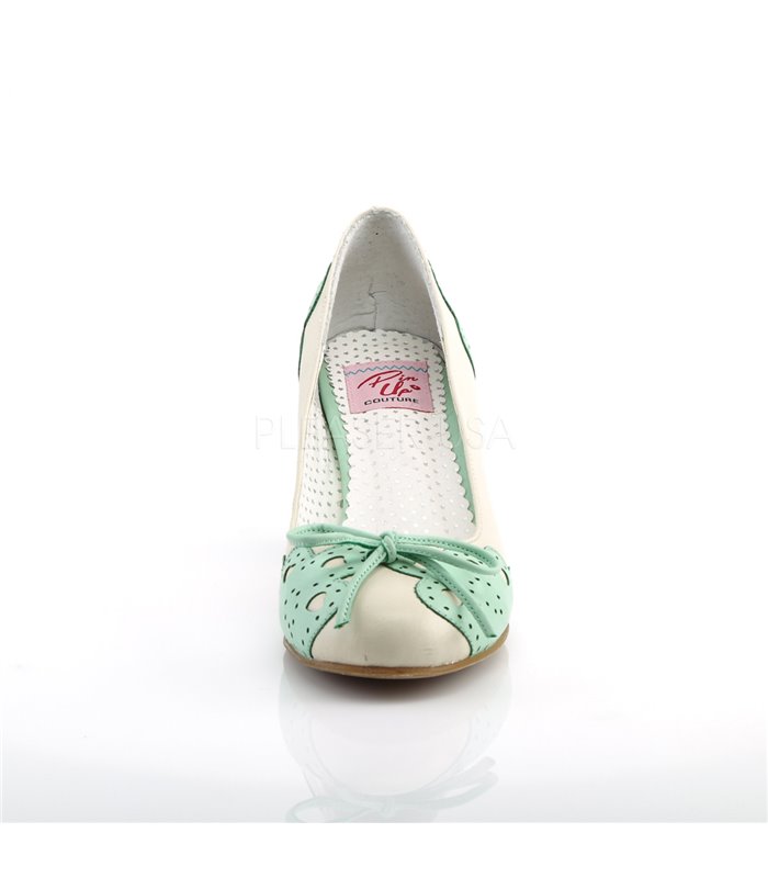 Retro Pumps WIGGLE-17 - Creme/Mint