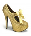 Strass High Heels TEEZE-04R - Gold