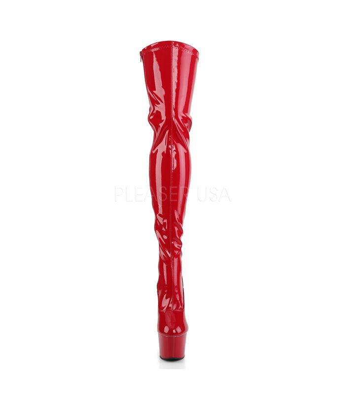 Plateau Overknee Stiefel ADORE-3063 - Rot