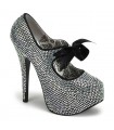 Strass High Heels TEEZE-04R - bunt schillernd