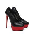 Giaro Galana 1001 Damen Herren Plateau High-Heels schwarz rot