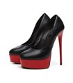 Giaro Galana 1001 Damen Herren Plateau High-Heels schwarz rot