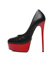 Giaro Galana 1001 Damen Herren Plateau High-Heels schwarz rot