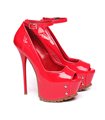 Giaro Madison Damen Herren Plateau High-Heels rot lack