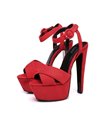 Giaro Sissi Damen Herren Plateau Sandaletten rot