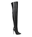 Zazu Damen Herren Unisex  Overknee Stiefel schwarz