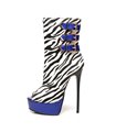 Giaro Maruckle Damen Herren Plateau Stiefeletten Zebra print