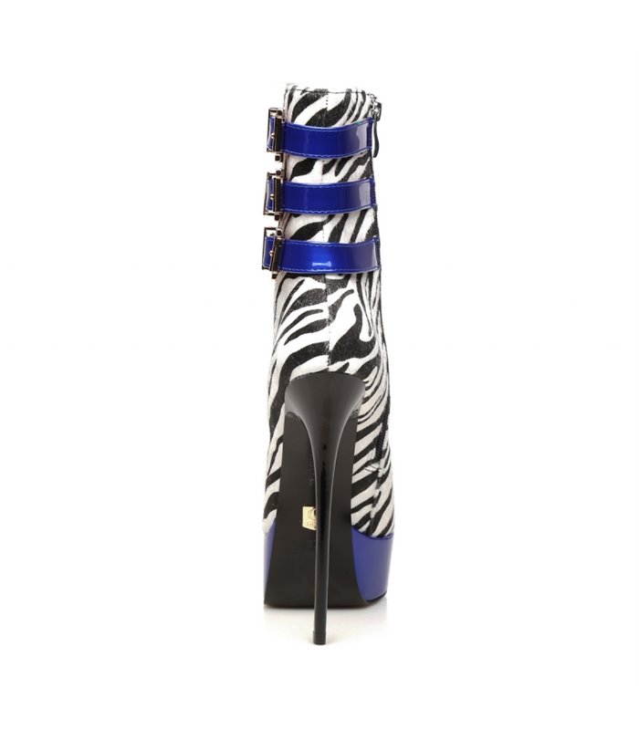 Giaro Maruckle Damen Herren Plateau Stiefeletten Zebra print